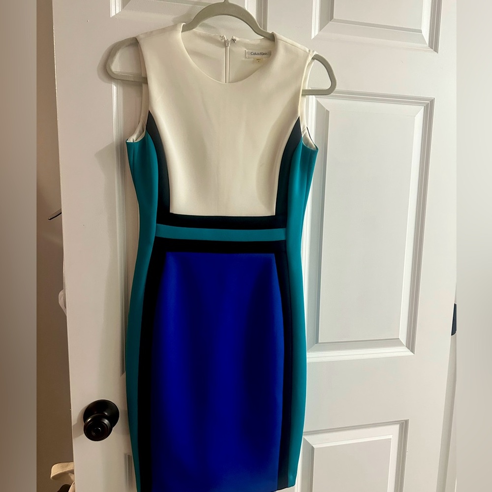 Calvin Klien  color block dress